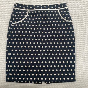 The Limited polka dots skirt with side zipper. Like new